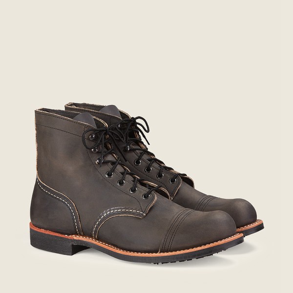 Botas Red Wing Heritage Hombre Grises Oscuro - Iron Ranger - 6-Inch Rough & Tough Cuero - 379-JDPFST